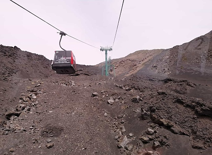 Seilbahn auf den Ã„tna auf Sizilien